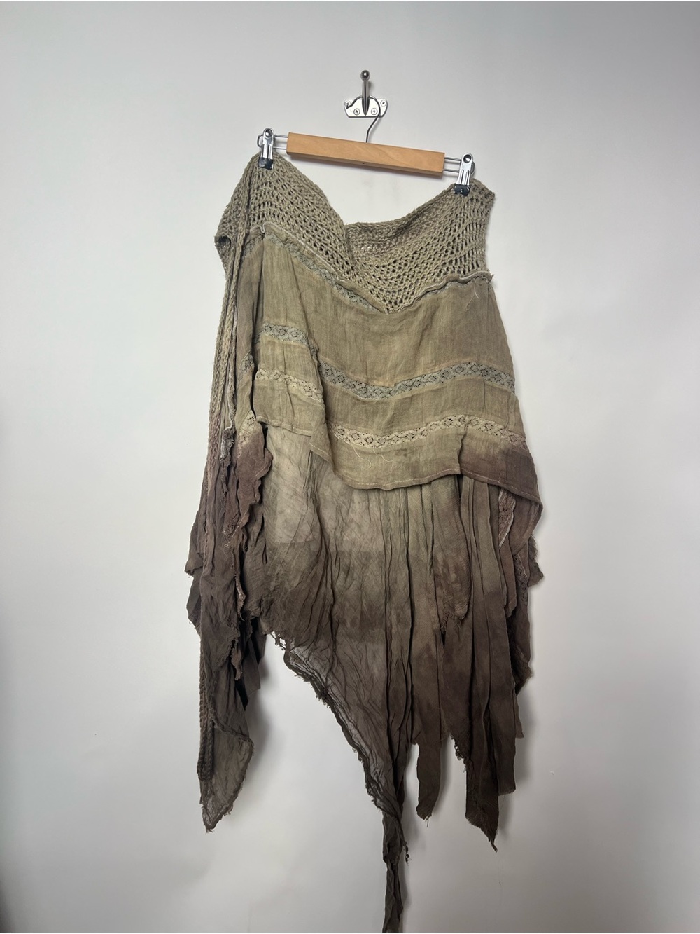 Handmade Artisan Boho Fairycore Lagenlook Handkerchief Hem Skirt - Picture 4 of 9